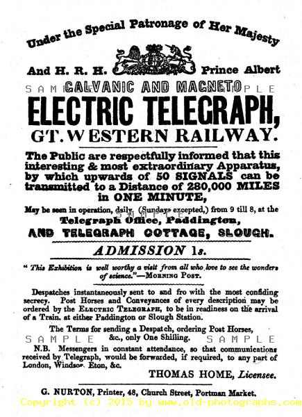 Advertisement for Telegraph Service