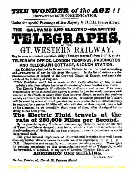 Advertisement for Telegraph Service